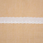 il ricamo del cotone del poliestere di 2.5cm merletta il tessuto per i vestiti