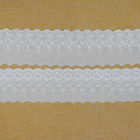 il pizzo bianco del poliestere di 9cm ha ricamato il tessuto per il vestito