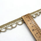 La perla ha bordato le nappe a catena del poliestere con la disposizione delle frange